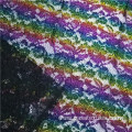 multi color foil poly cord lace dress fabrics